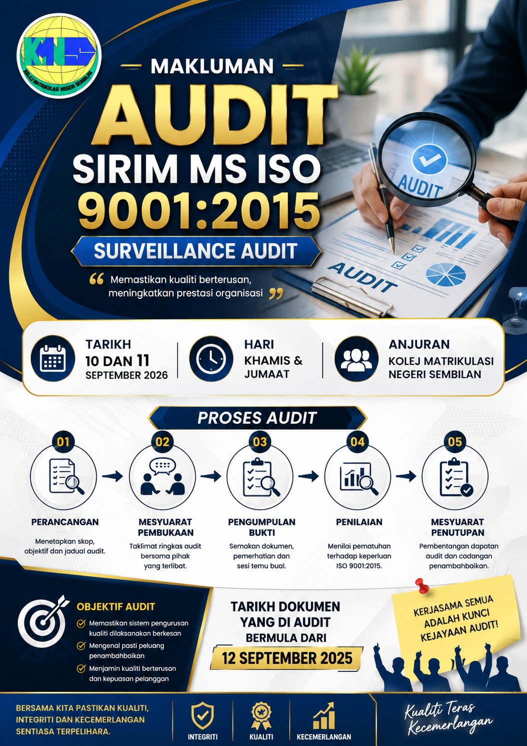 audit sirim 10 september